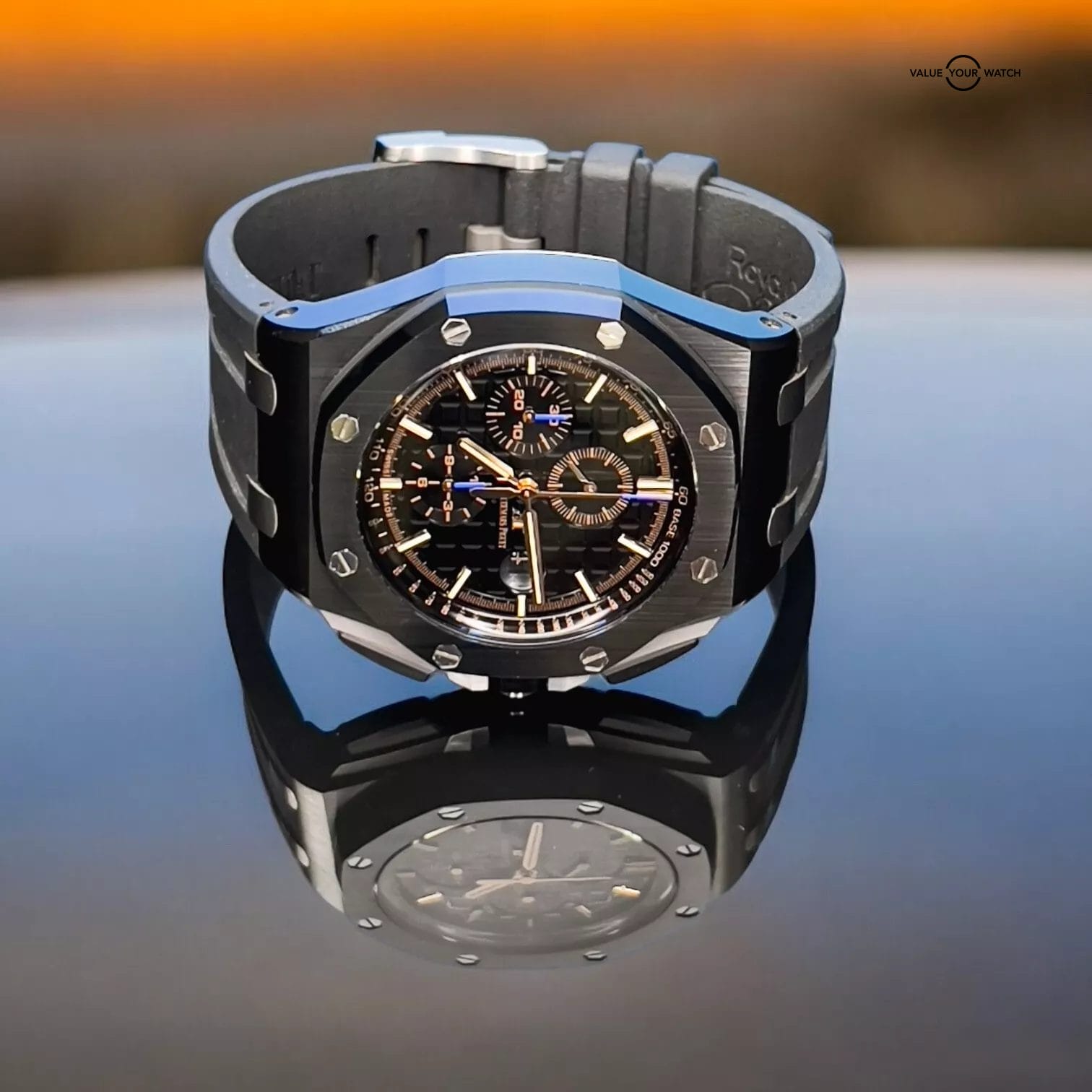 Audemars Piguet Royal Oak Offshore "Gold Hands" Men's Ceramic Watch - 26405CE - Image 6