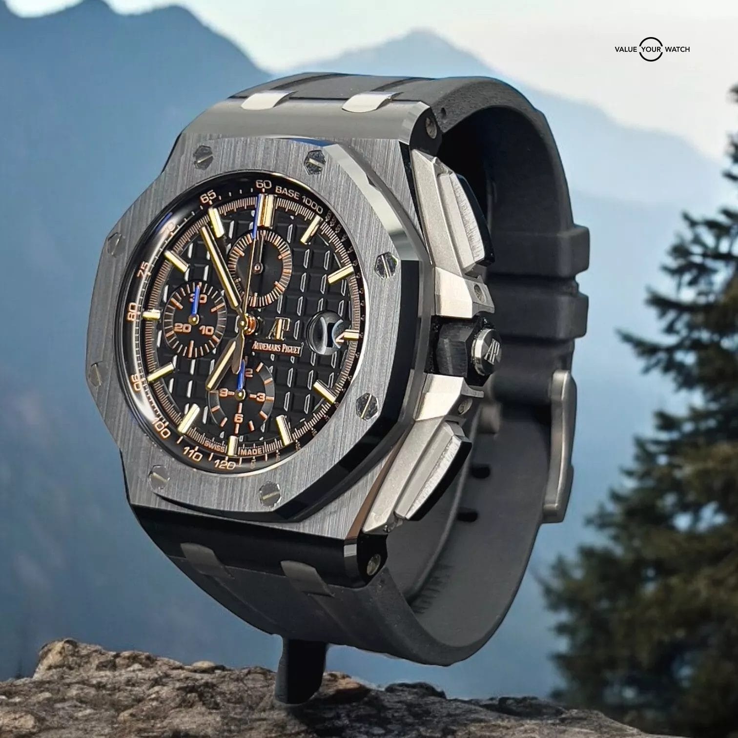 Audemars Piguet Royal Oak Offshore "Gold Hands" Men's Ceramic Watch - 26405CE - Image 14