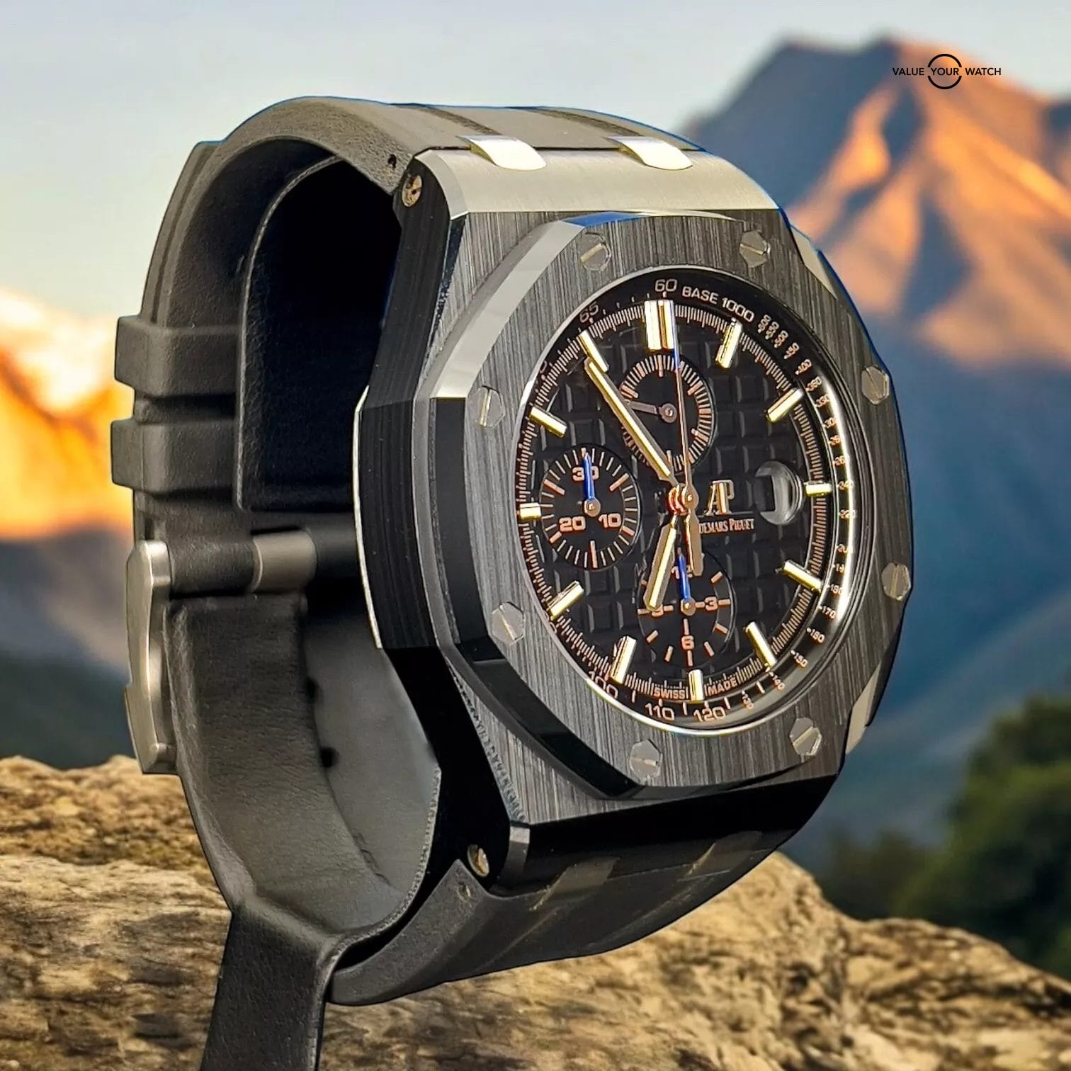 Audemars Piguet Royal Oak Offshore "Gold Hands" Men's Ceramic Watch - 26405CE - Image 13