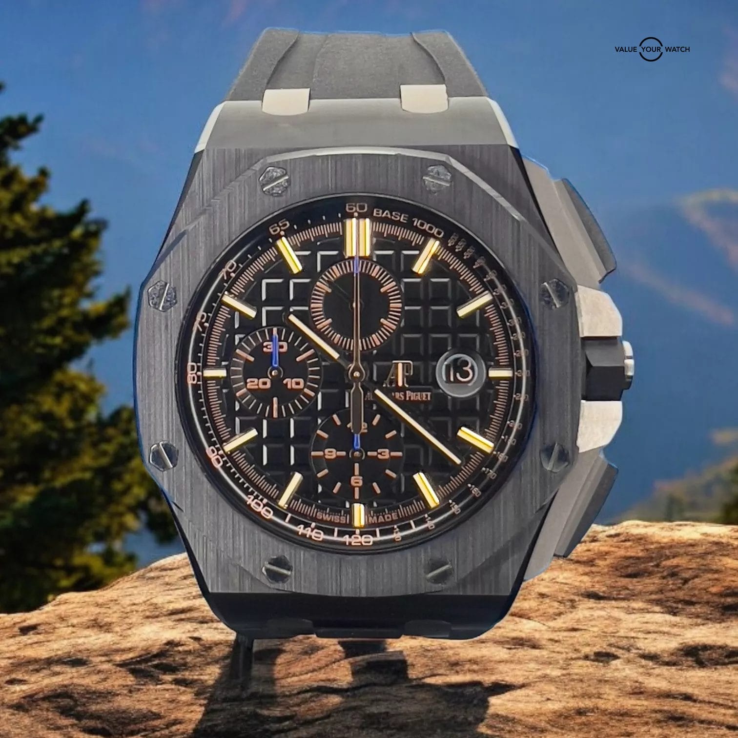 Audemars Piguet Royal Oak Offshore "Gold Hands" Men's Ceramic Watch - 26405CE - Image 12