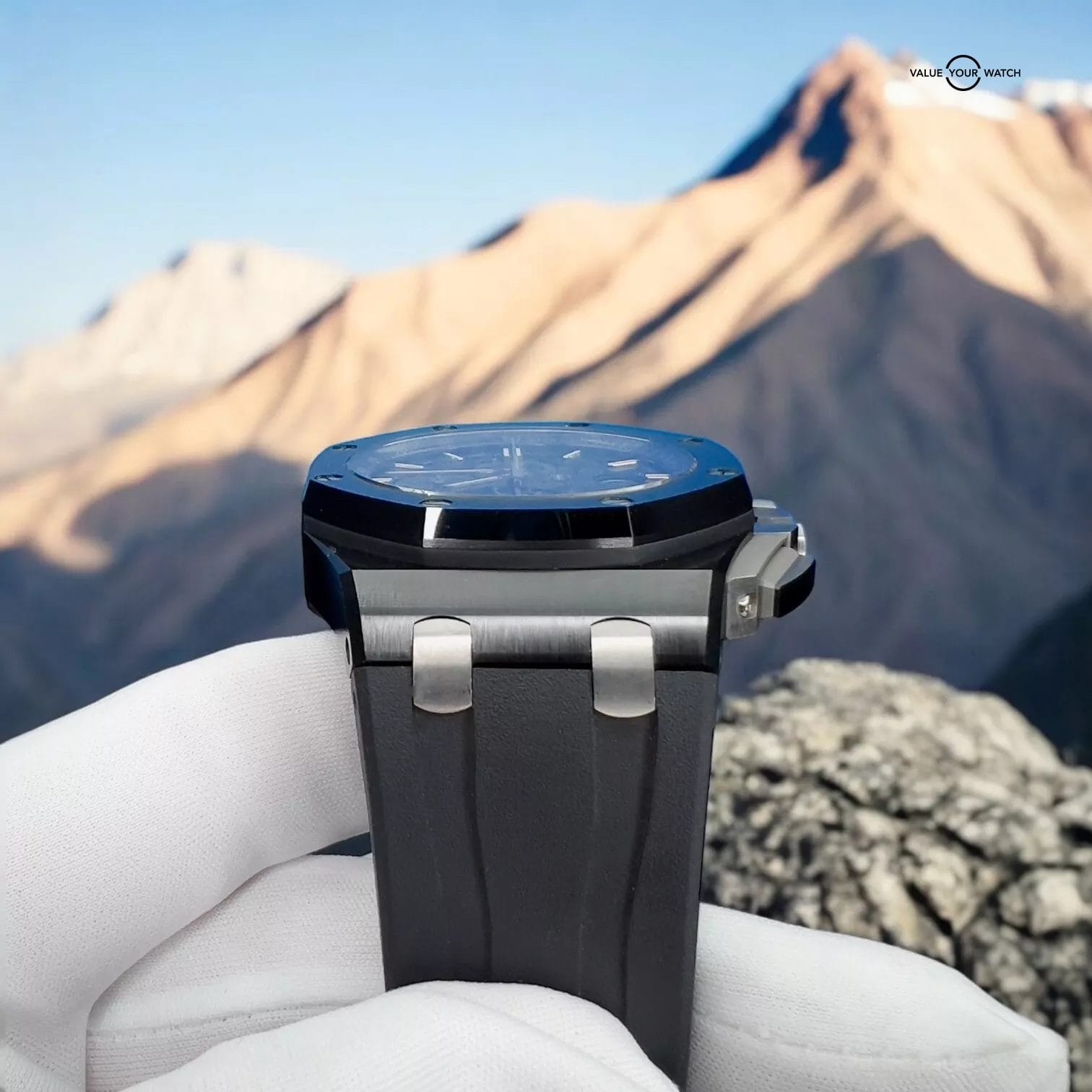 Audemars Piguet Royal Oak Offshore "Gold Hands" Men's Ceramic Watch - 26405CE - Image 9