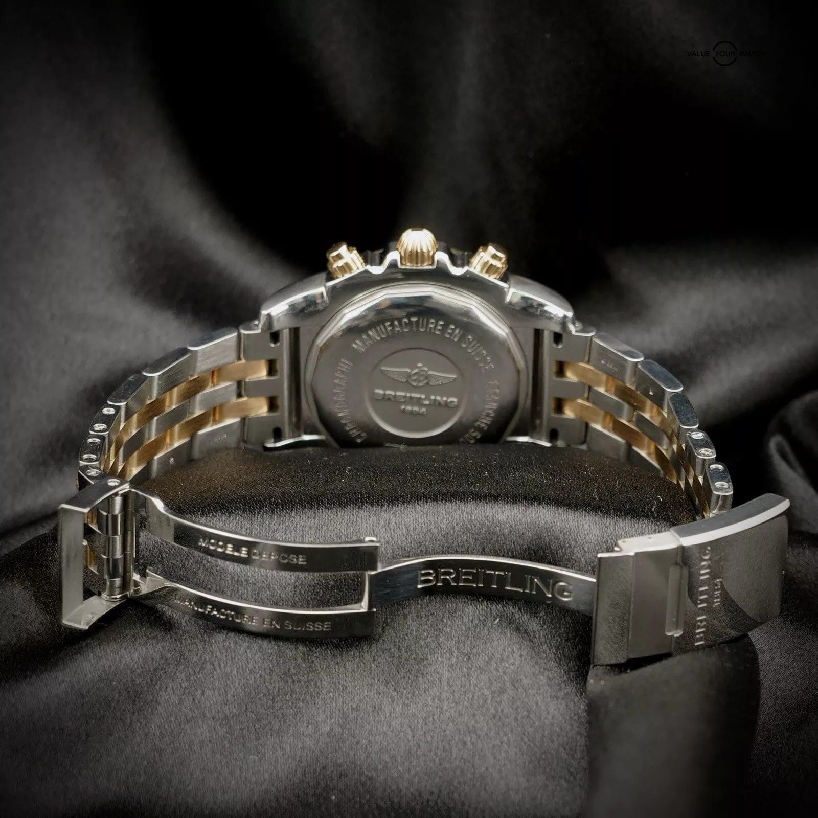 Breitling Chronomat 44mm Gold/Steel Bracelet, Complete Set, CB011012 Black Dial - Image 13