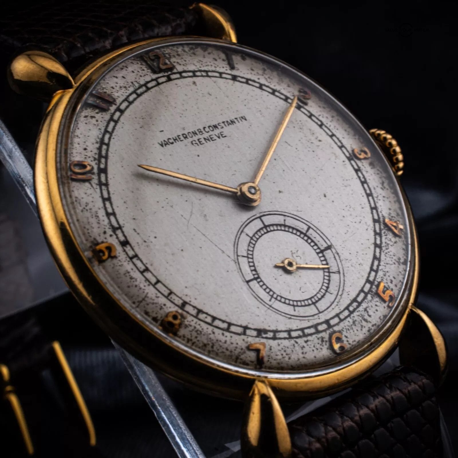 Vacheron Constantin 18K Yellow Gold, cal 453 Watch with Tear Drop Lugs, Ref 4126 - Image 10