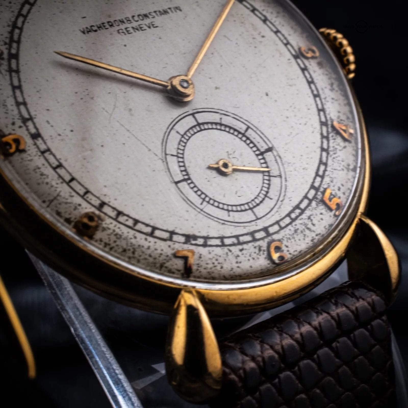 Vacheron Constantin 18K Yellow Gold, cal 453 Watch with Tear Drop Lugs, Ref 4126 - Image 11