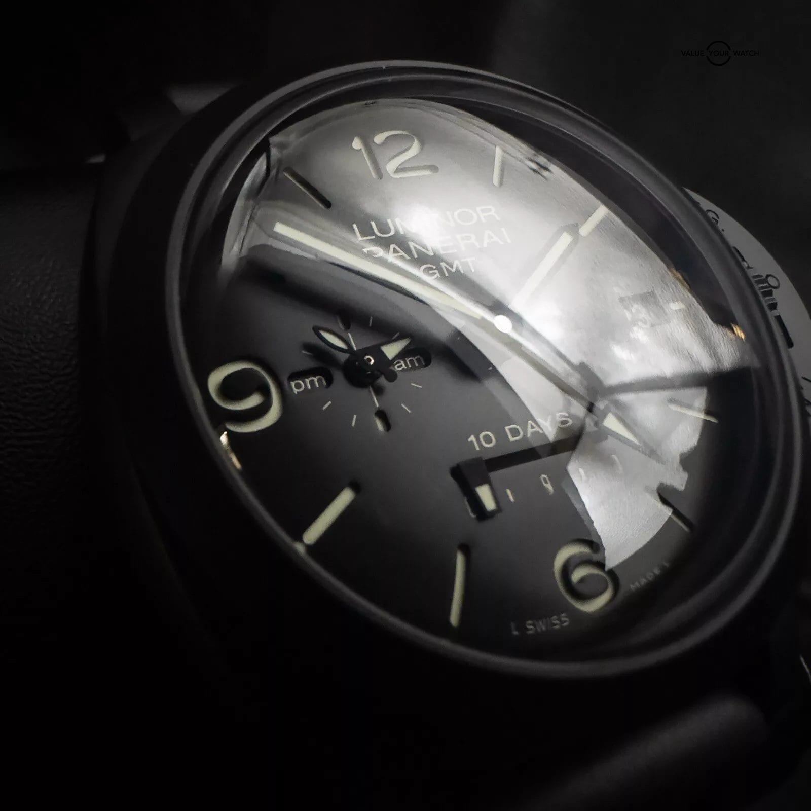 Panerai Luminor 1950 10 Days GMT Ceramica PAM 00335 w Box / Papers & Extra Strap - Image 9