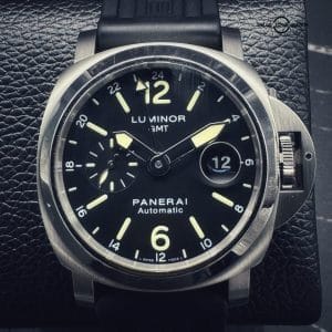 2011 Panerai Luminor GMT 44MM Black Dial PAM00297 Box &amp; Papers