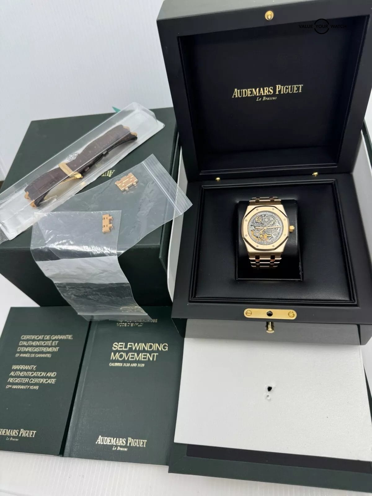 2013 Rose AP Skeleton 39mm Audemars Piguet Royal Oak Openworked Box and Papers - Image 3