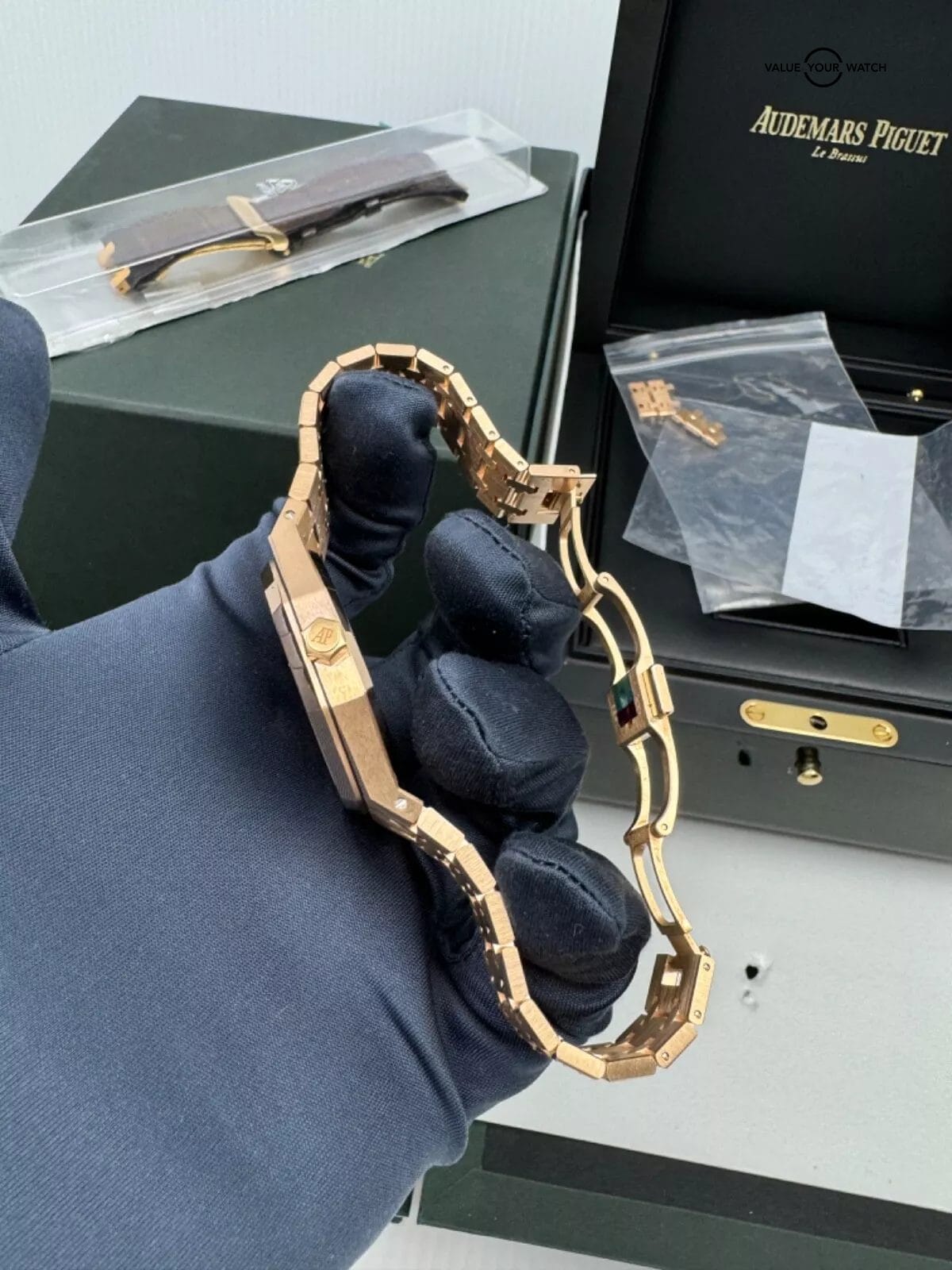 2013 Rose AP Skeleton 39mm Audemars Piguet Royal Oak Openworked Box and Papers - Image 8