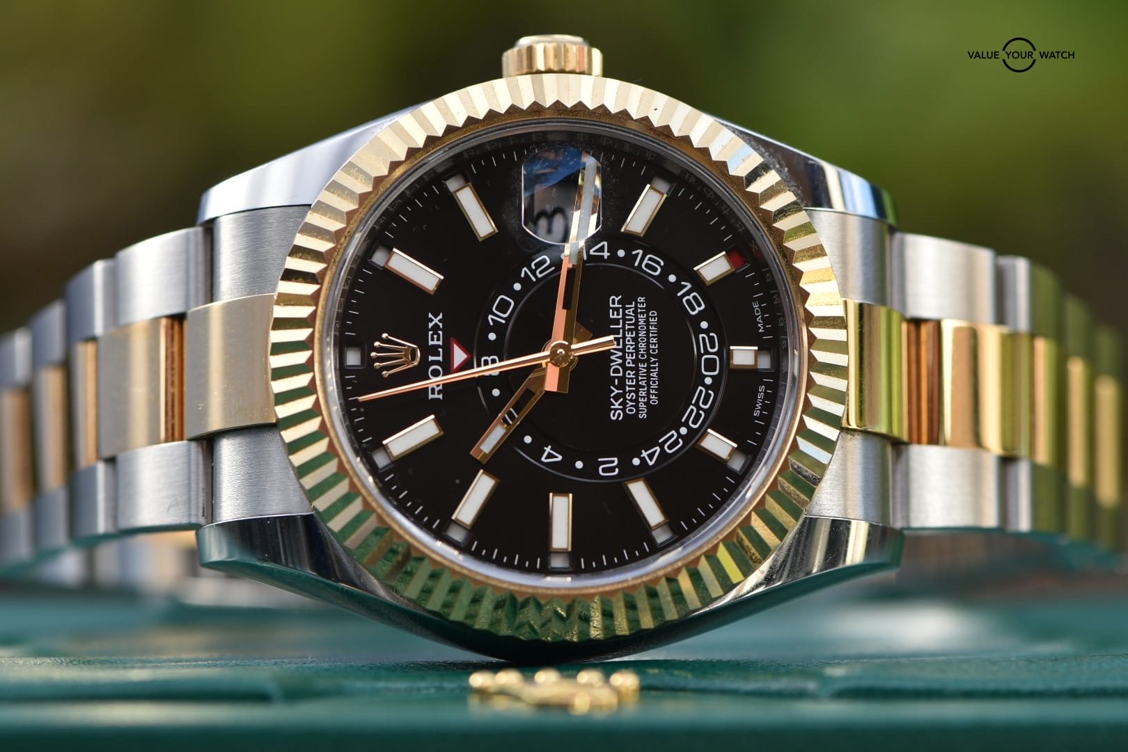 Rolex sky dweller two tone black dial hotsell