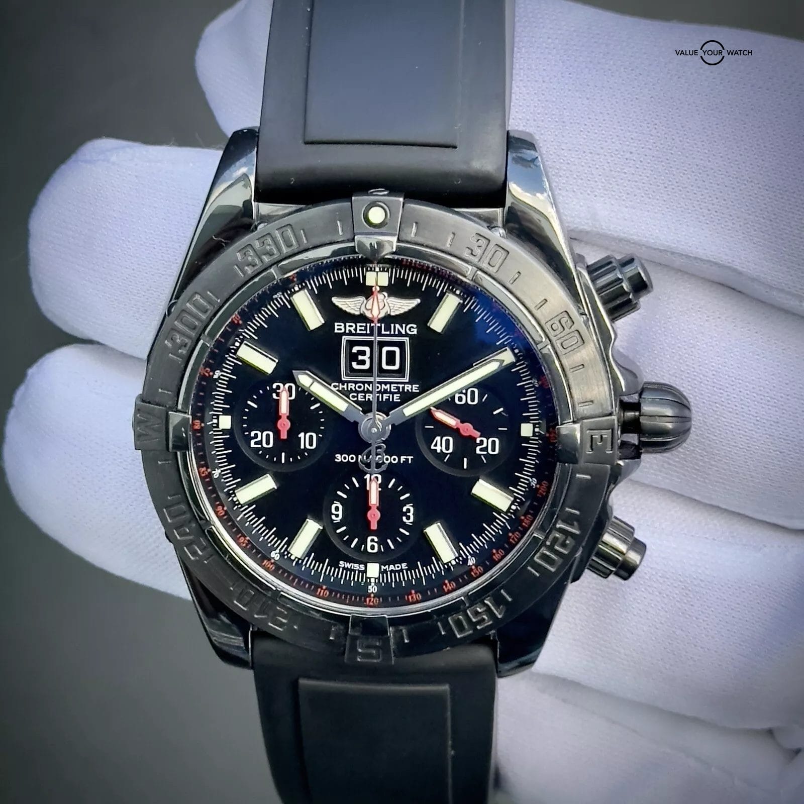 Breitling Blackbird Blacksteel Chronomat 44mm M44359 - Limited Edition -Full Set - Image 4