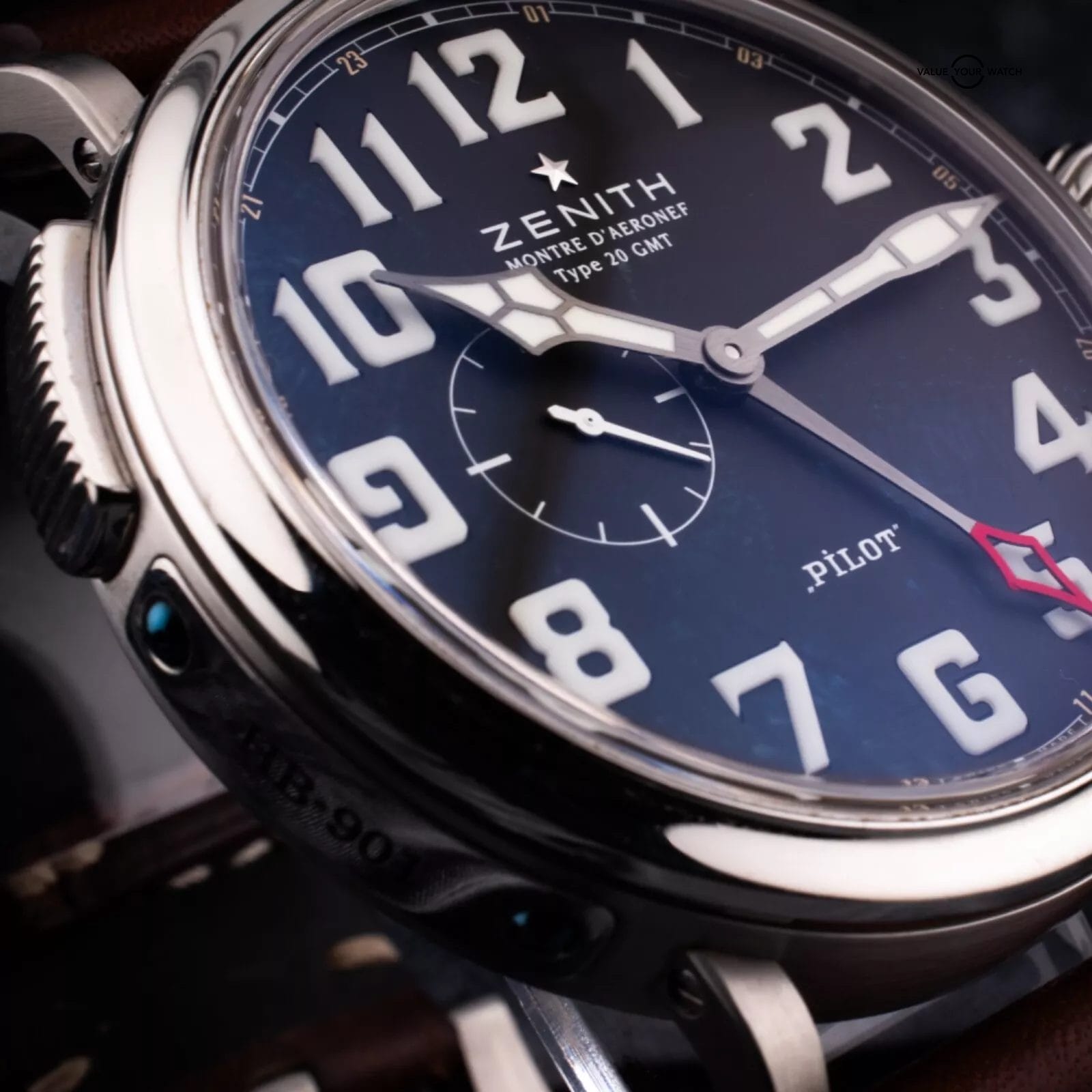 Zenith Elite Pilot Montre d'Aeronef Type 20 GMT Watch, Ref. 03.2430.693/21.C723 - Image 9