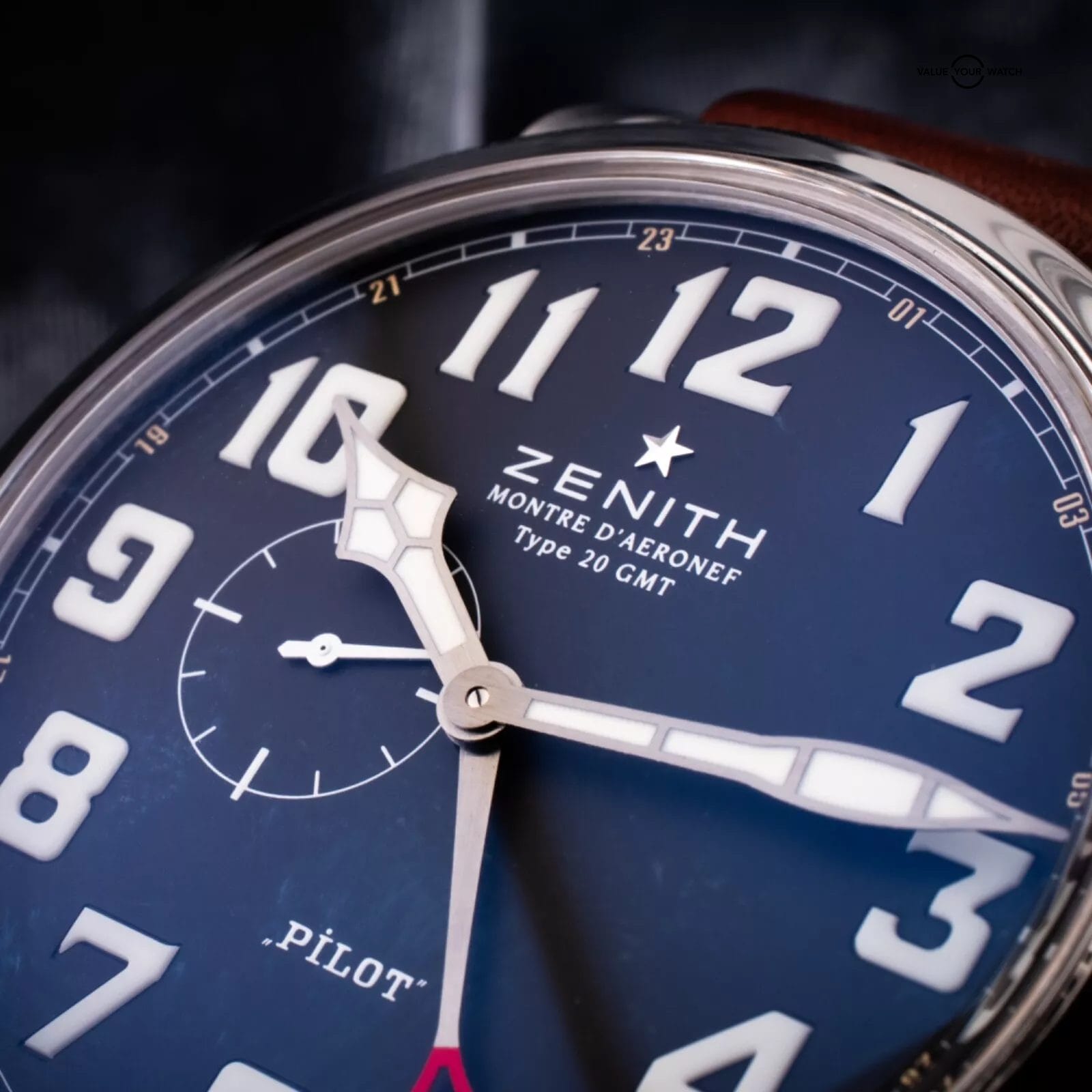 Zenith Elite Pilot Montre d'Aeronef Type 20 GMT Watch, Ref. 03.2430.693/21.C723 - Image 8