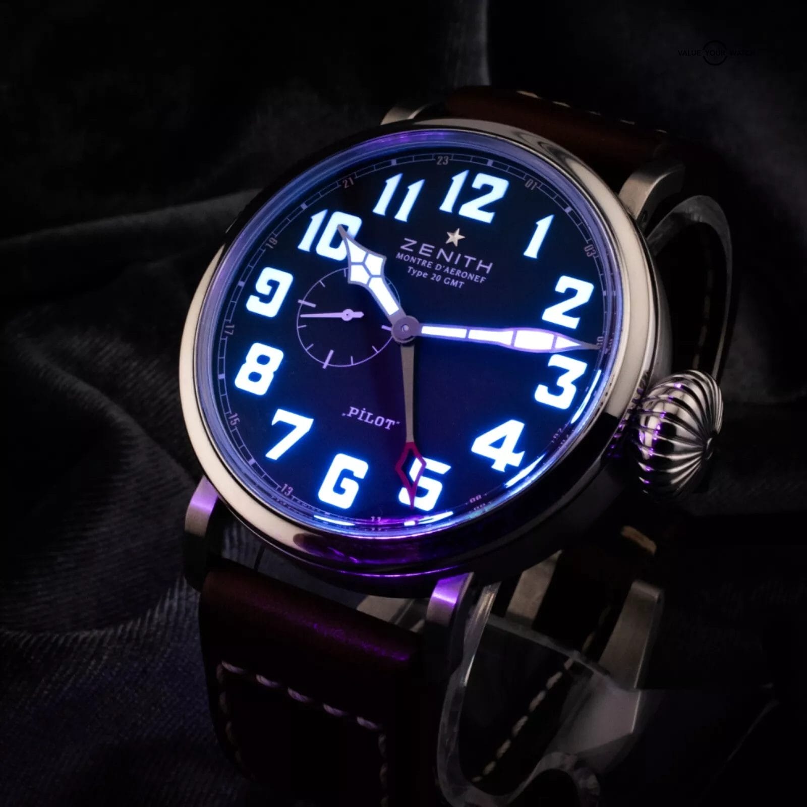 Zenith Elite Pilot Montre d'Aeronef Type 20 GMT Watch, Ref. 03.2430.693/21.C723 - Image 15