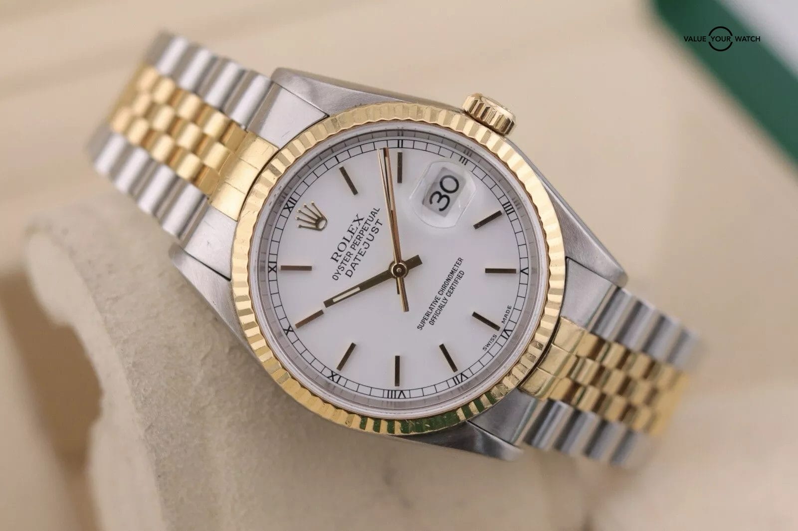 2001 Rolex Datejust 36 16233 | Gold Bezel x 2 Tone Case And Bracelet - Image 2