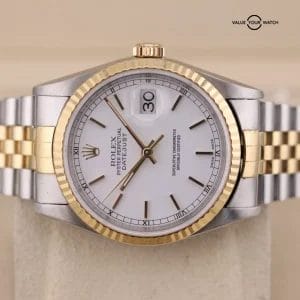 2001 Rolex Datejust 36 16233 | Gold Bezel x 2 Tone Case And Bracelet