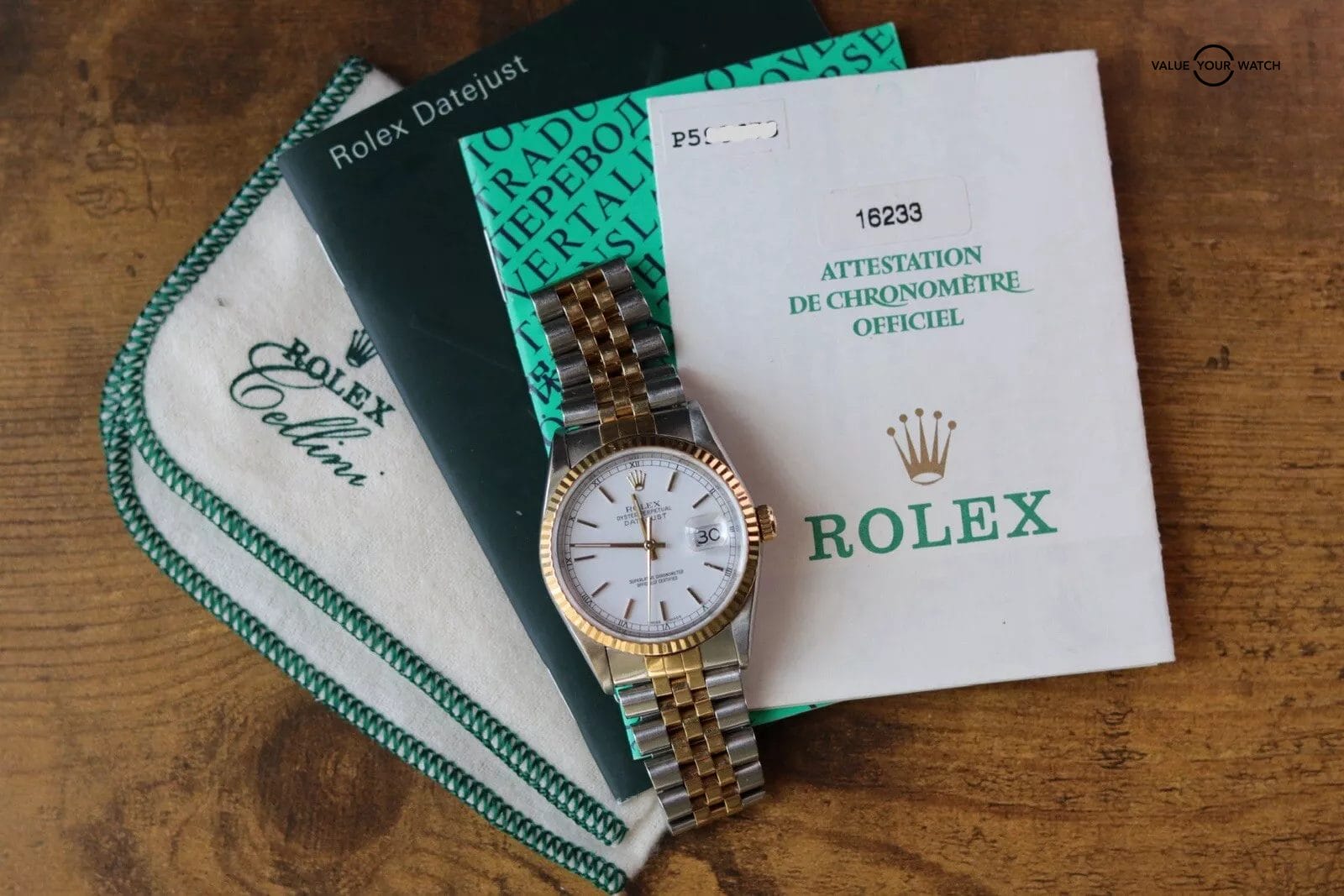2001 Rolex Datejust 36 16233 | Gold Bezel x 2 Tone Case And Bracelet - Image 14