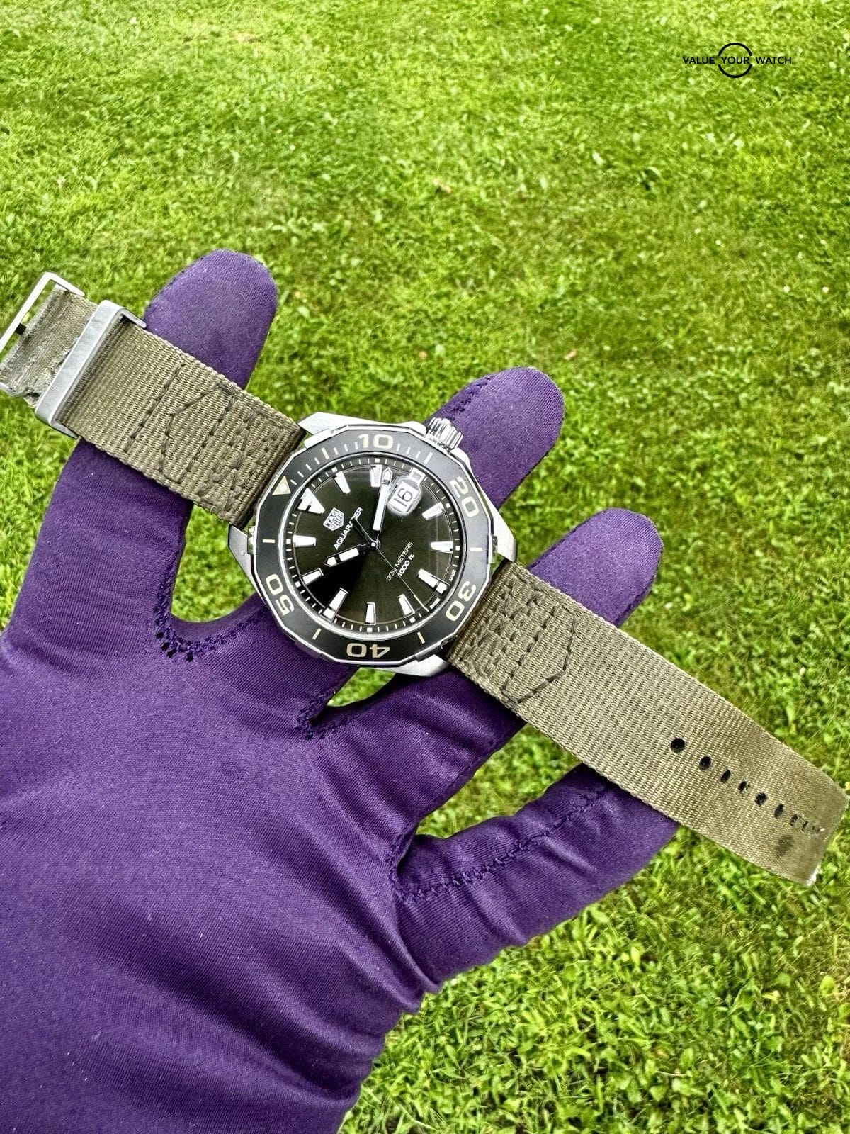 TAG Heuer Aquaracer 43mm Green Men's Watch - WAY101E - Image 4