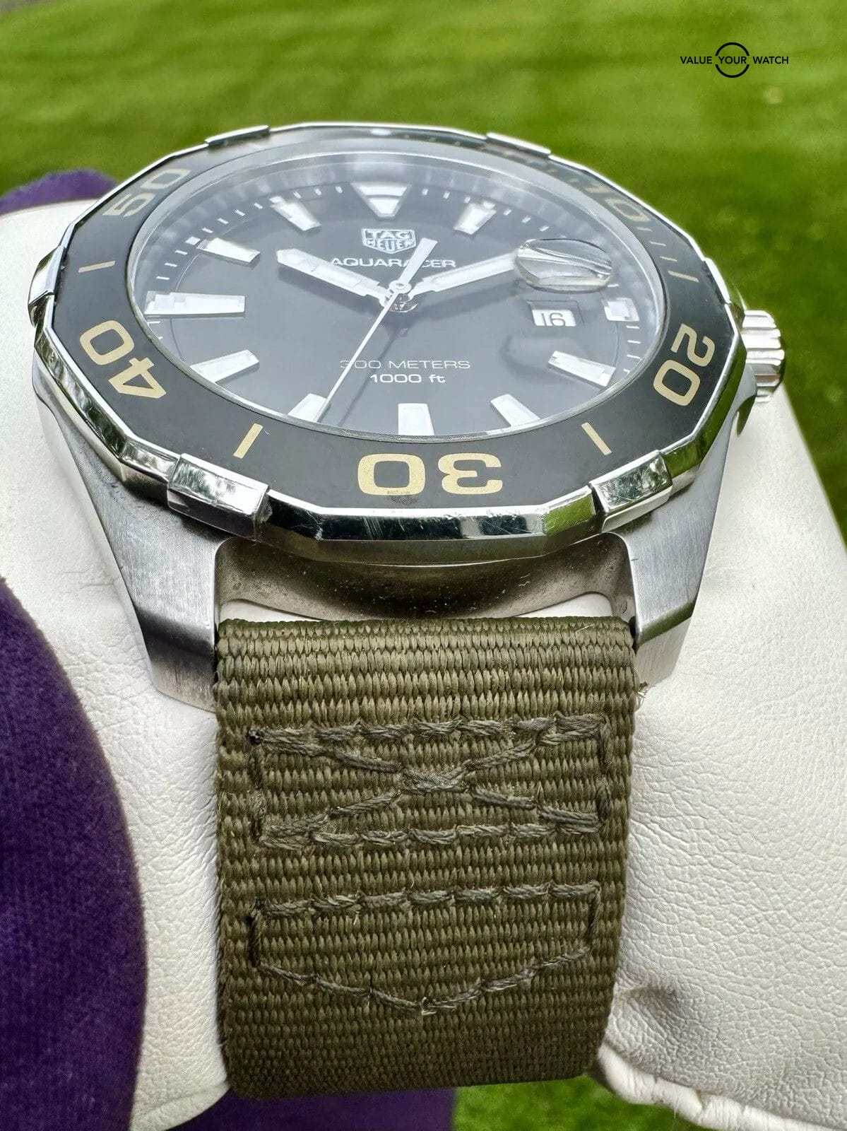 TAG Heuer Aquaracer 43mm Green Men's Watch - WAY101E - Image 14