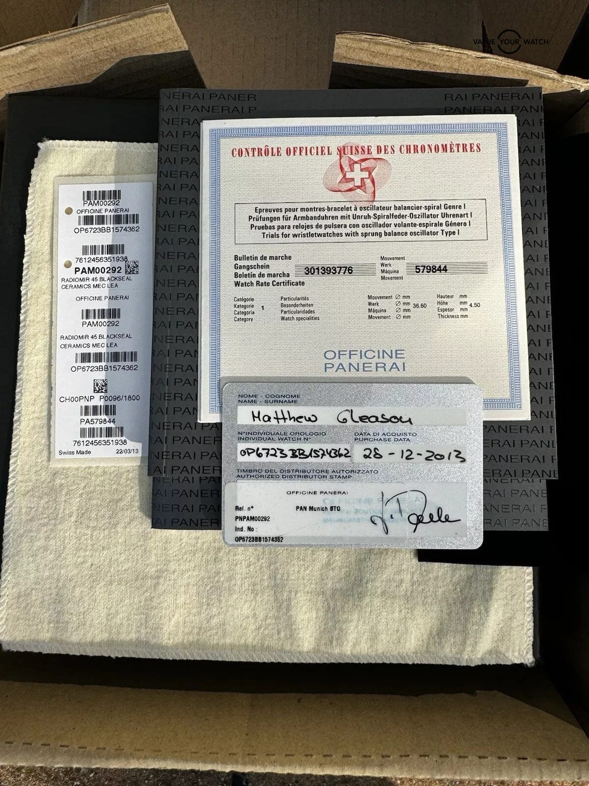 Panerai Radiomir PAM00292 Black Seal Ceramic 45mm Box & Papers - Image 5