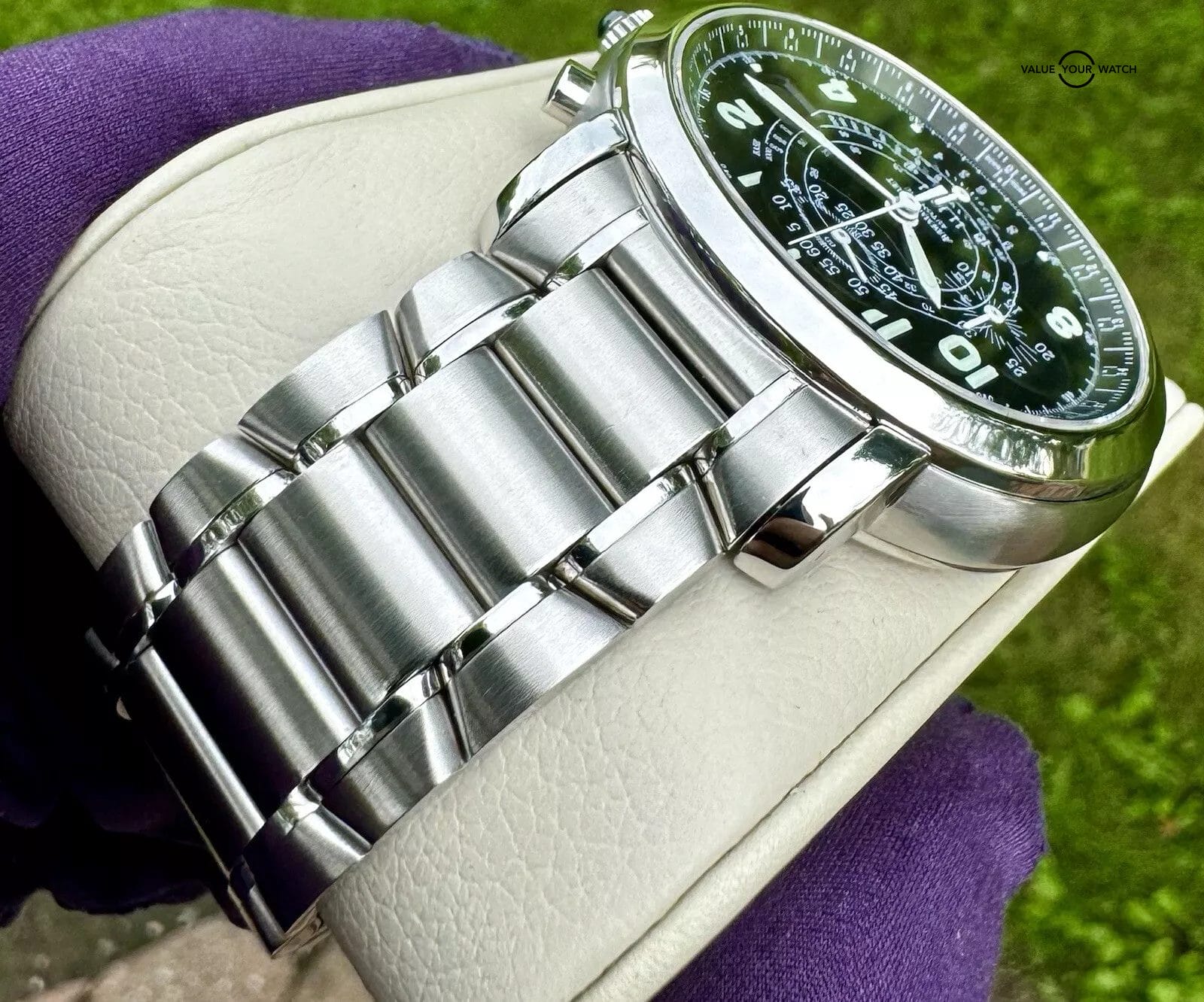 AUDEMARS PIGUET MILLENARY 41mm CHRONOGRAPH STAINLESS STEEL WATCH 25897ST W/ B/P - Image 7