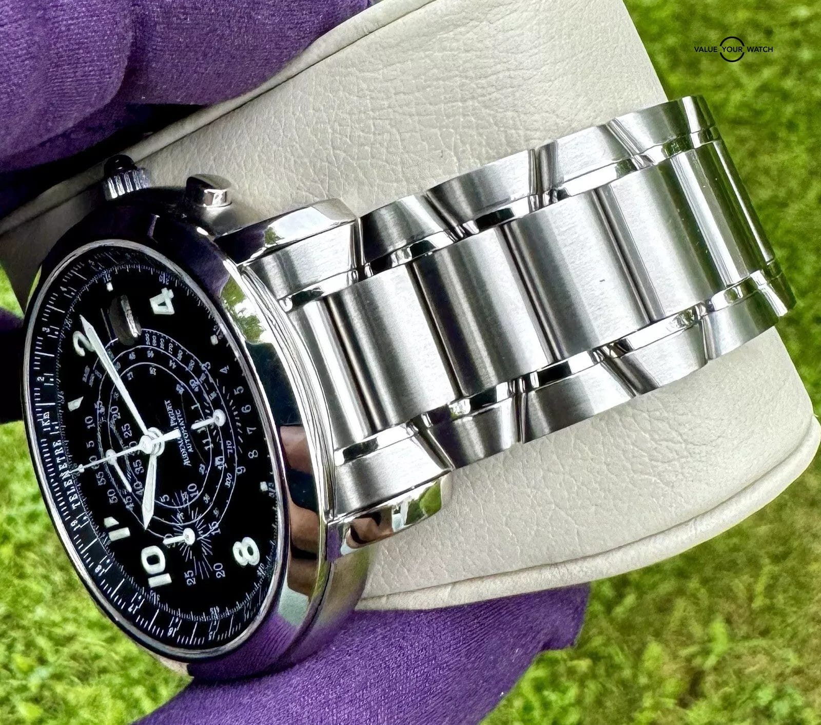 AUDEMARS PIGUET MILLENARY 41mm CHRONOGRAPH STAINLESS STEEL WATCH 25897ST W/ B/P - Image 8