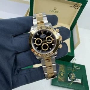 2024 Black Dial Yellow Gold Steel ROLEX Cosmograph Daytona 126503 Box Papers