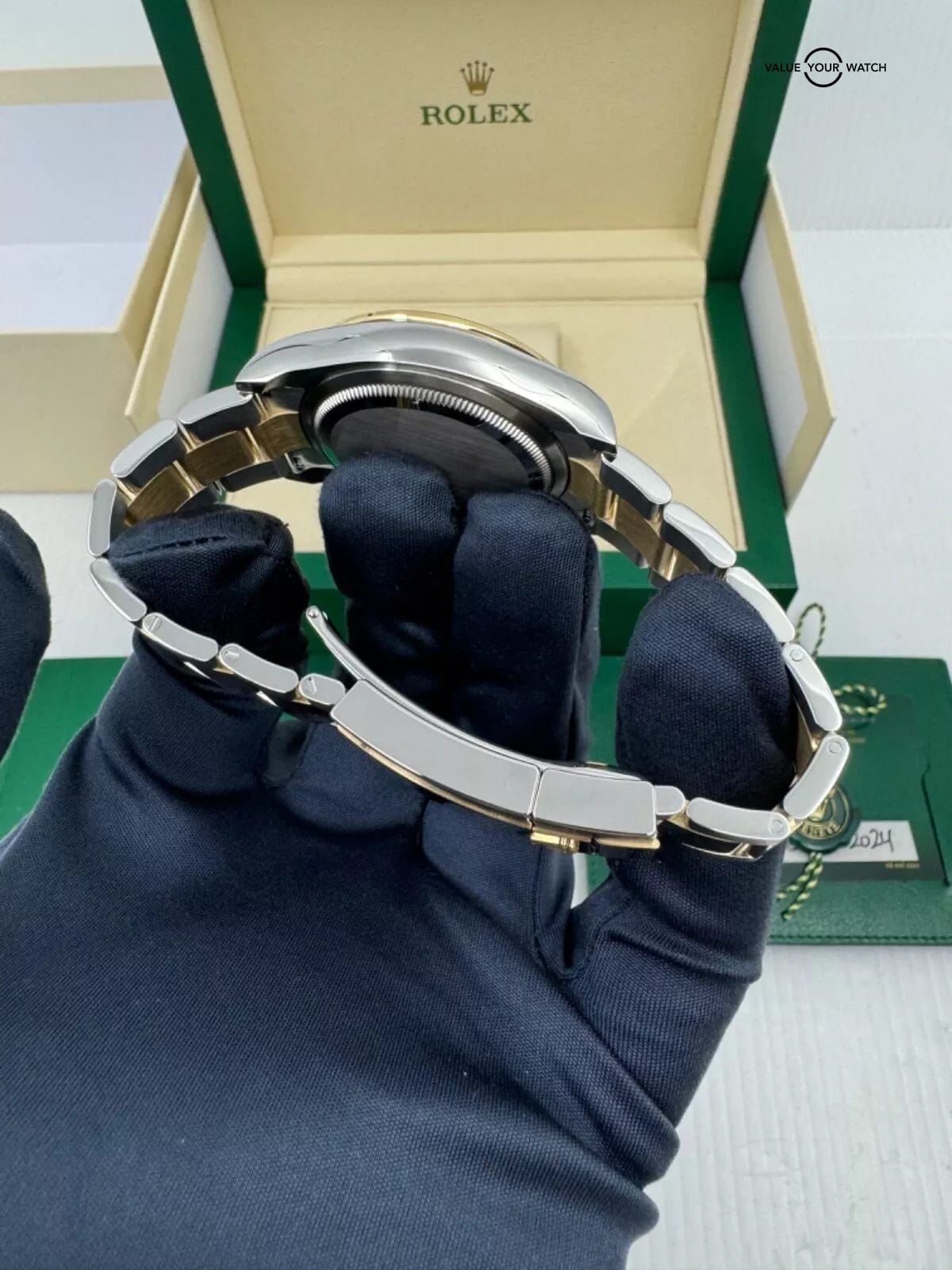 2024 Black Dial Yellow Gold Steel ROLEX Cosmograph Daytona 126503 Box Papers - Image 4