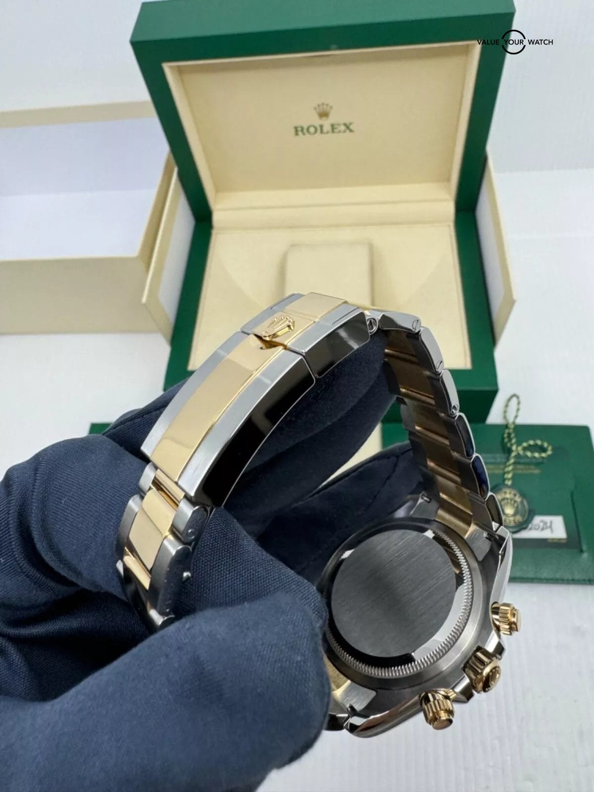 2024 Black Dial Yellow Gold Steel ROLEX Cosmograph Daytona 126503 Box Papers - Image 5