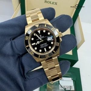 2024 Rolex Submariner 18k Yellow Gold Black 41mm Ceramic 126618LN Box Papers