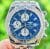 Breitling Chronomat Evolution 43 mm Blue Dial Chronograph Steel Boxes A13356