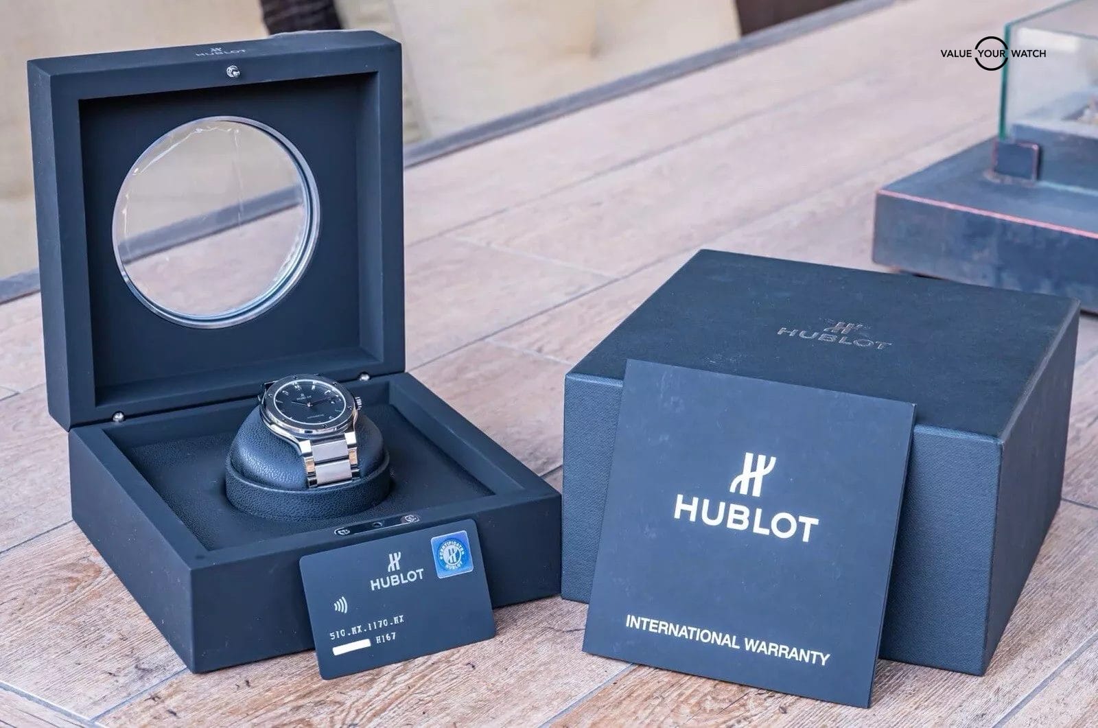 Hublot Classic Fusion 45 Titanium Bracelet 2022 Complete Papers 510.NX.1170.NX - Image 15