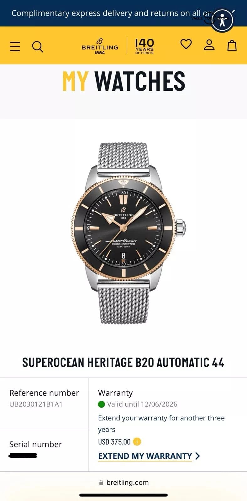 Breitling Superocean Heritage B20 Red Gold 44mm UB2030 Complete Set & Warranty - Image 16