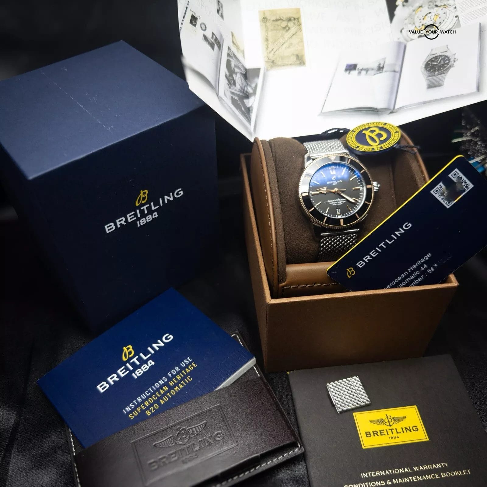 Breitling Superocean Heritage B20 Red Gold 44mm UB2030 Complete Set & Warranty - Image 2
