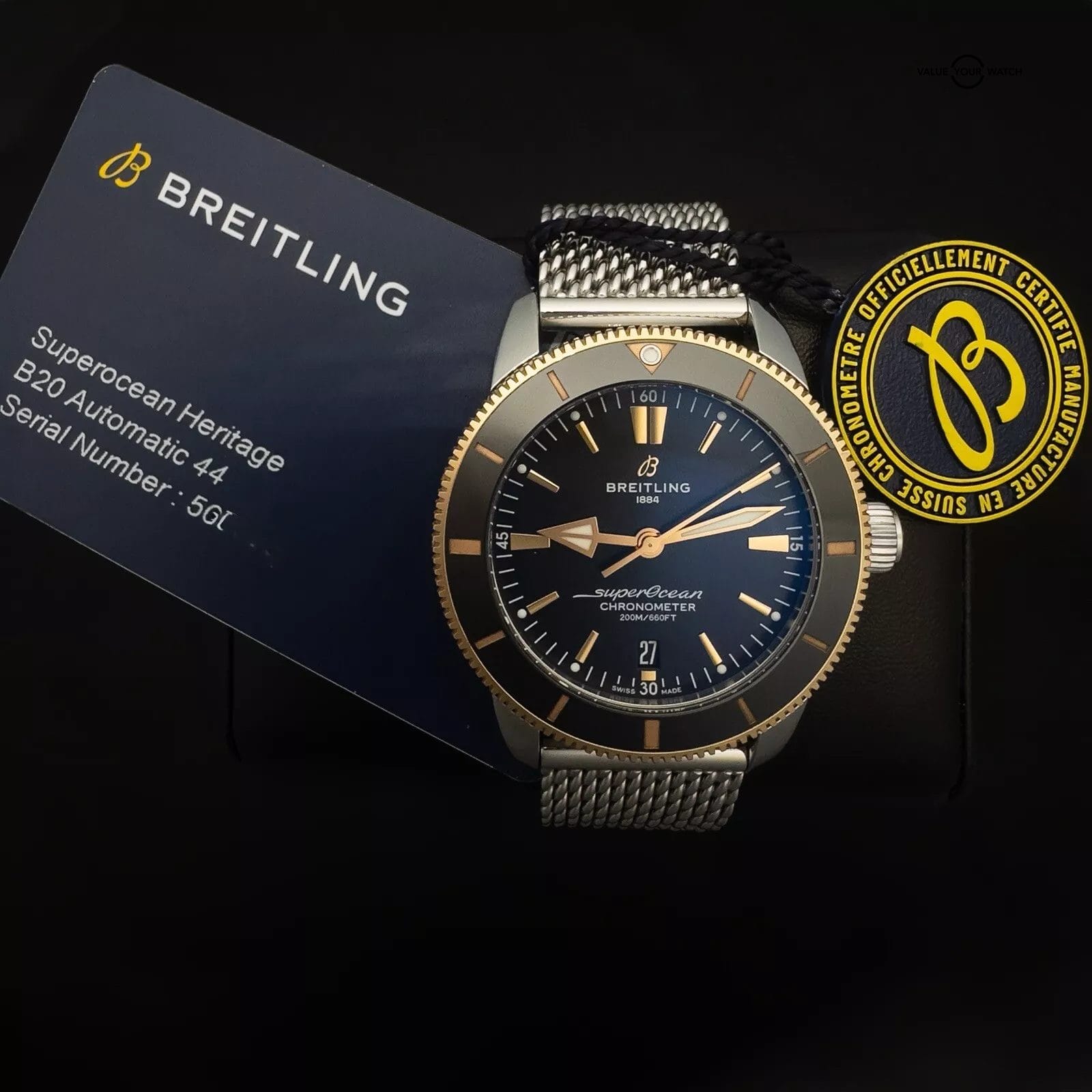 Breitling Superocean Heritage B20 Red Gold 44mm UB2030 Complete Set & Warranty
