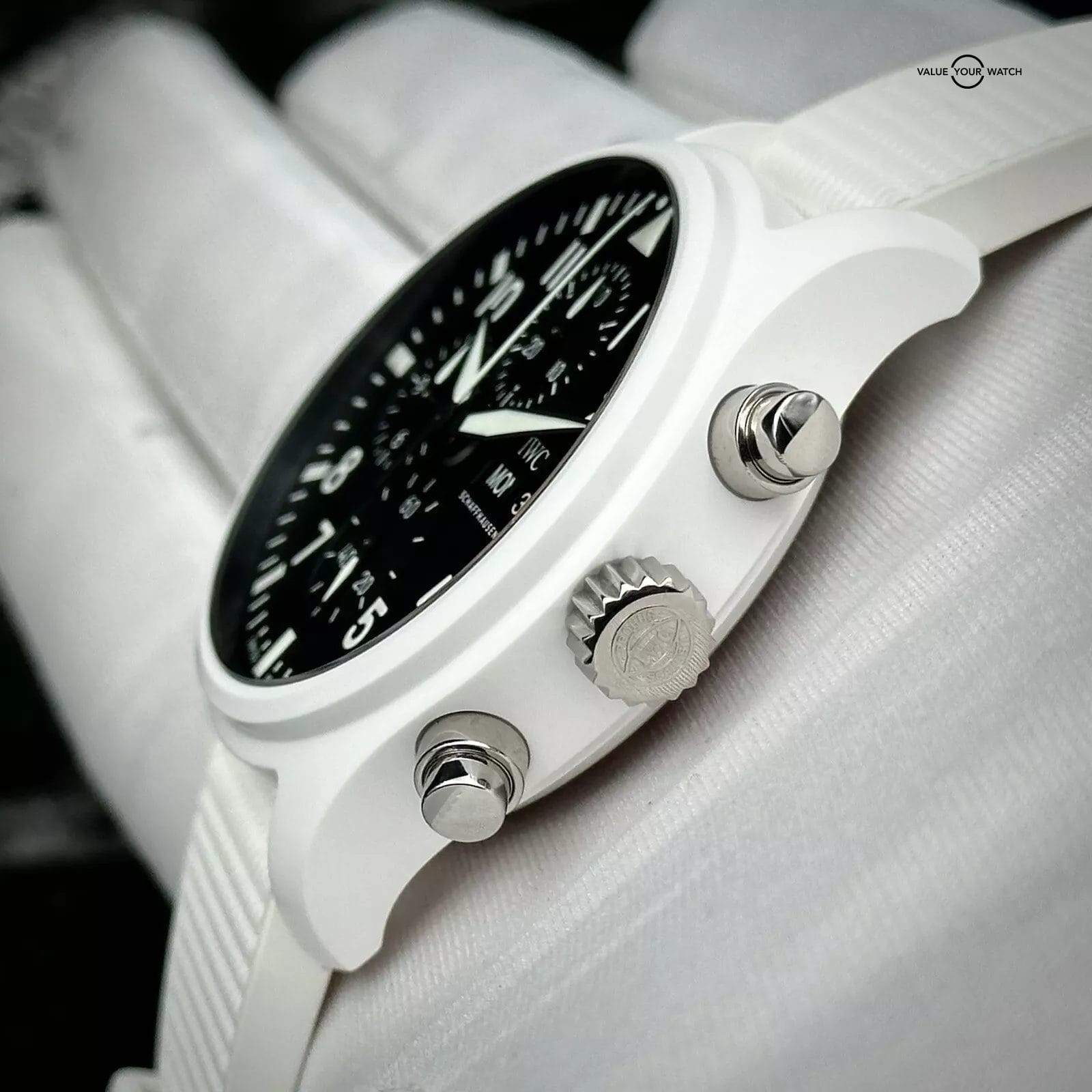 IWC Pilot Chronograph Top Gun Lake Tahoe IW389105 White Ceramic Complete 2023 45 - Image 5
