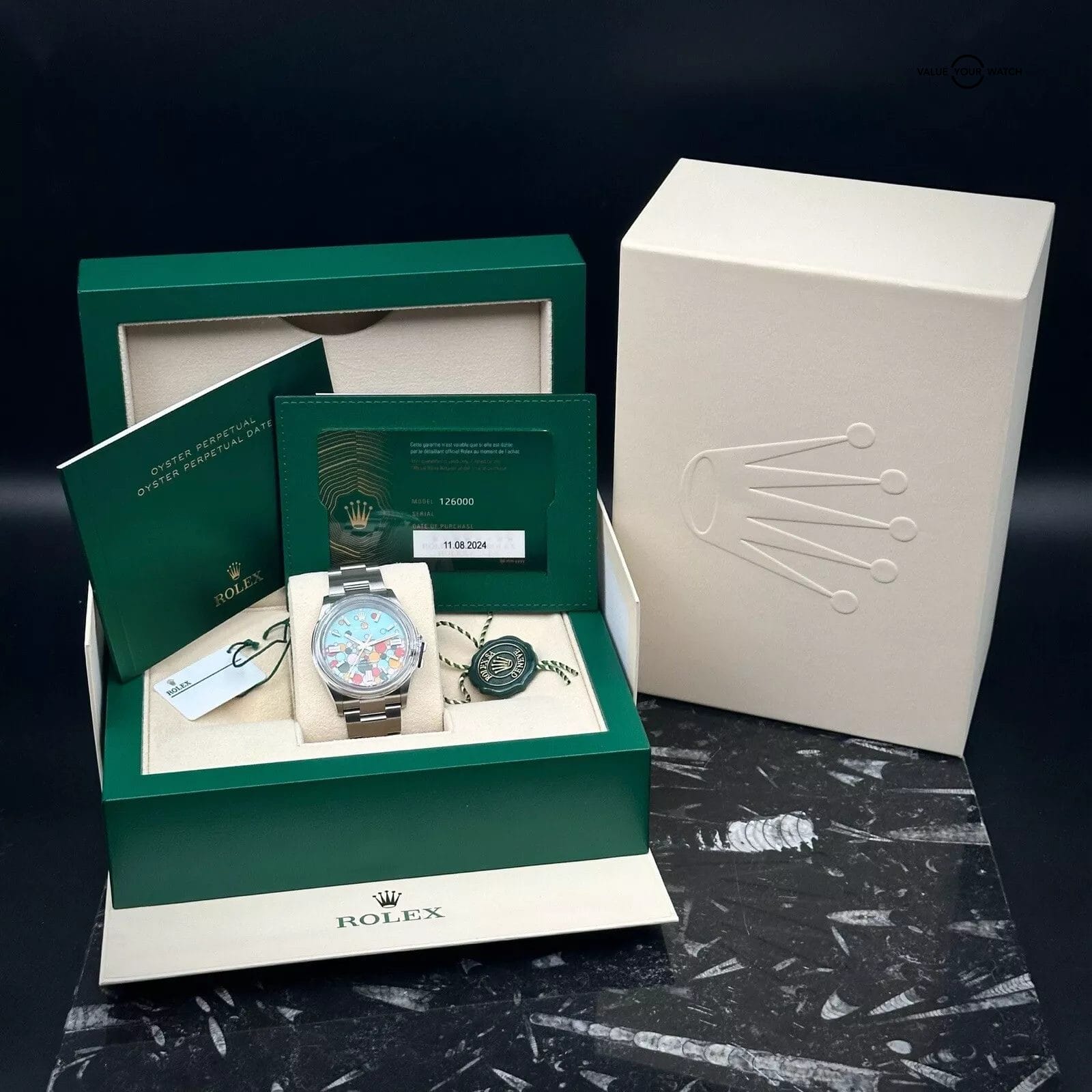 Brand New 2024 Fresh Date Rolex Oyster Perpetual 36 Celebration Dial 126000 - Image 8