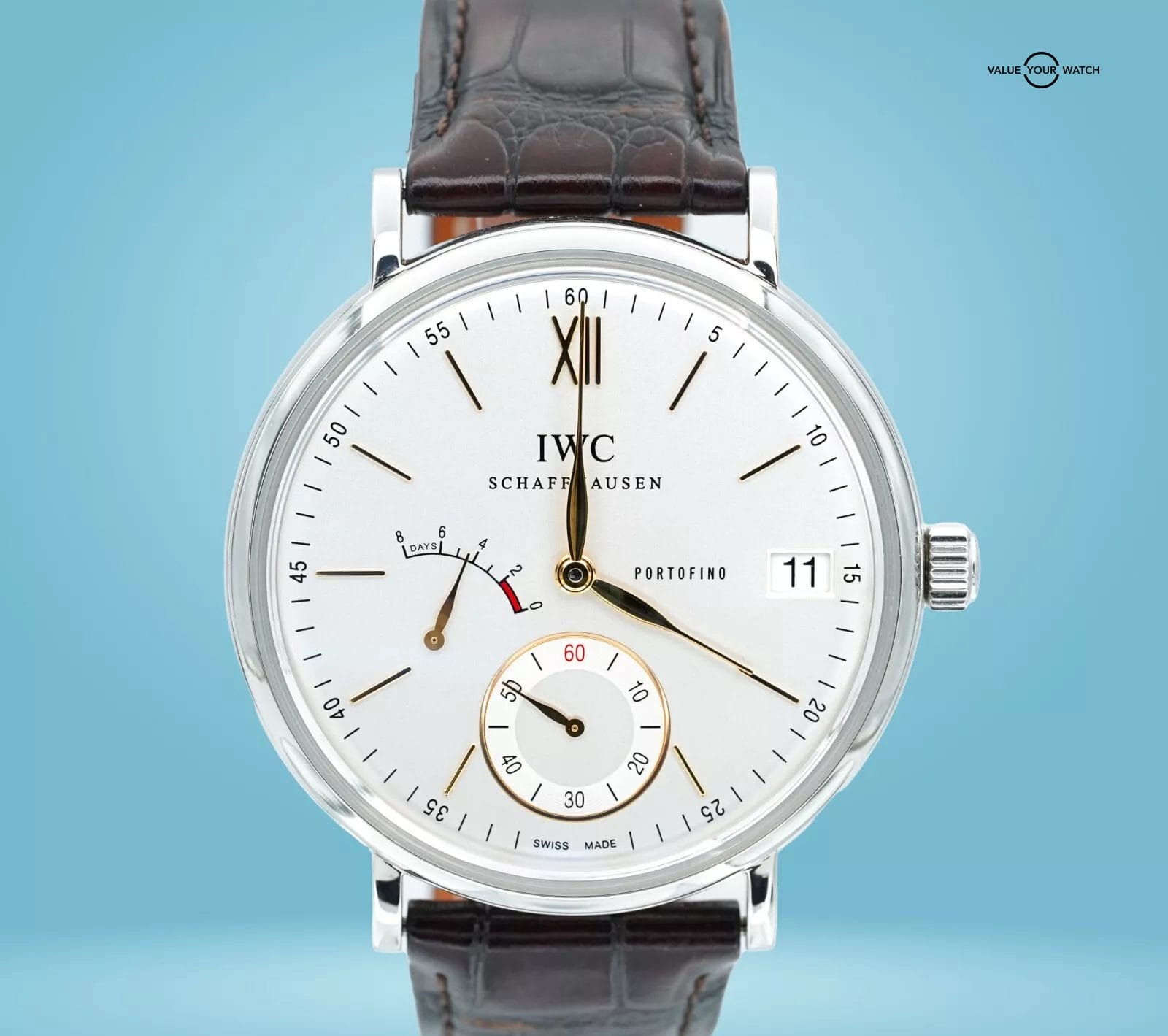 IWC Portofino Hand Wound 8 Days IW510103 45mm Stainless Steel BOXES/PAPERS!