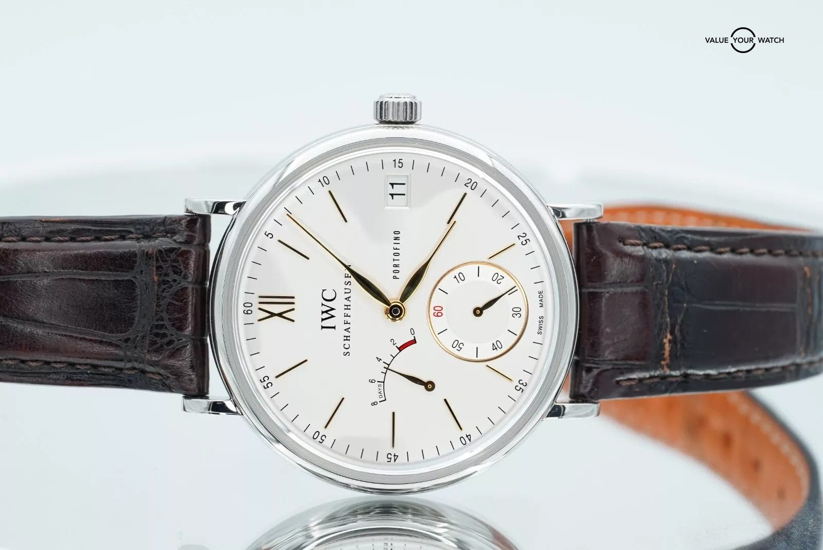 IWC Portofino Hand Wound 8 Days IW510103 45mm Stainless Steel BOXES/PAPERS! - Image 8