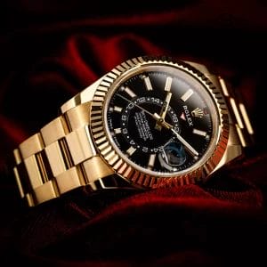 Rolex Sky-Dweller Yellow Gold Black Dial 42mm MINT Complete Box &amp; Papers 336938