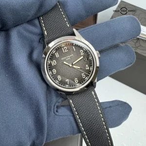 2023 Patek Philippe Calatrava Watch 40MM 18k White Gold Gray Arabic Grain Dial