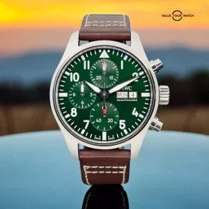IWC Pilot’s Watch Green Dial Chronograph Automatic Men’s Watch – IW388103 NEW