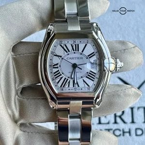 Cartier Roadster XL W62032X6 Large Bracelet And Unworn Leather Strap