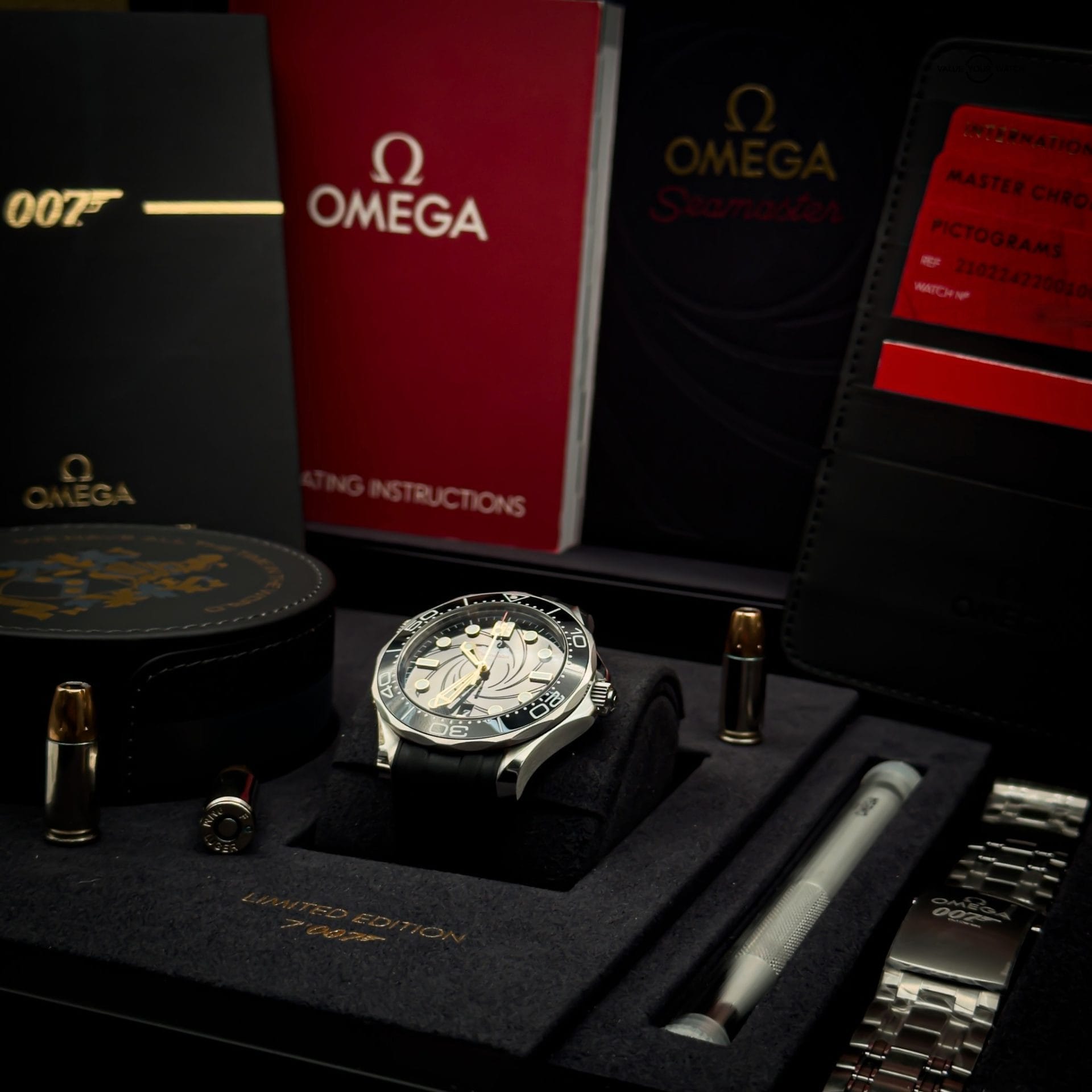 Omega Seamaster Diver 300m James Bond 007 Limited Edition 3 Watch Collectors Set Ref: 212.30.41.20.01.001, 210.22.42.20.01.004, 212.32.41.20.04.001 - Image 30