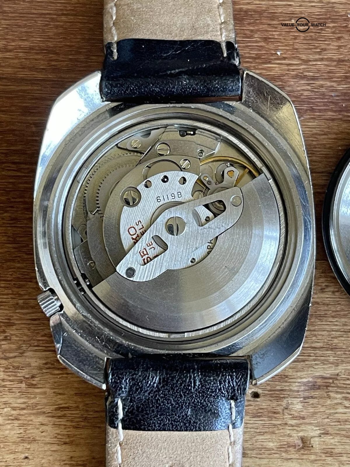 Vintage Seiko 5 Cushion Case 6119-7080 Crosshair Dial Day Date Watch Estate Runs - Image 15