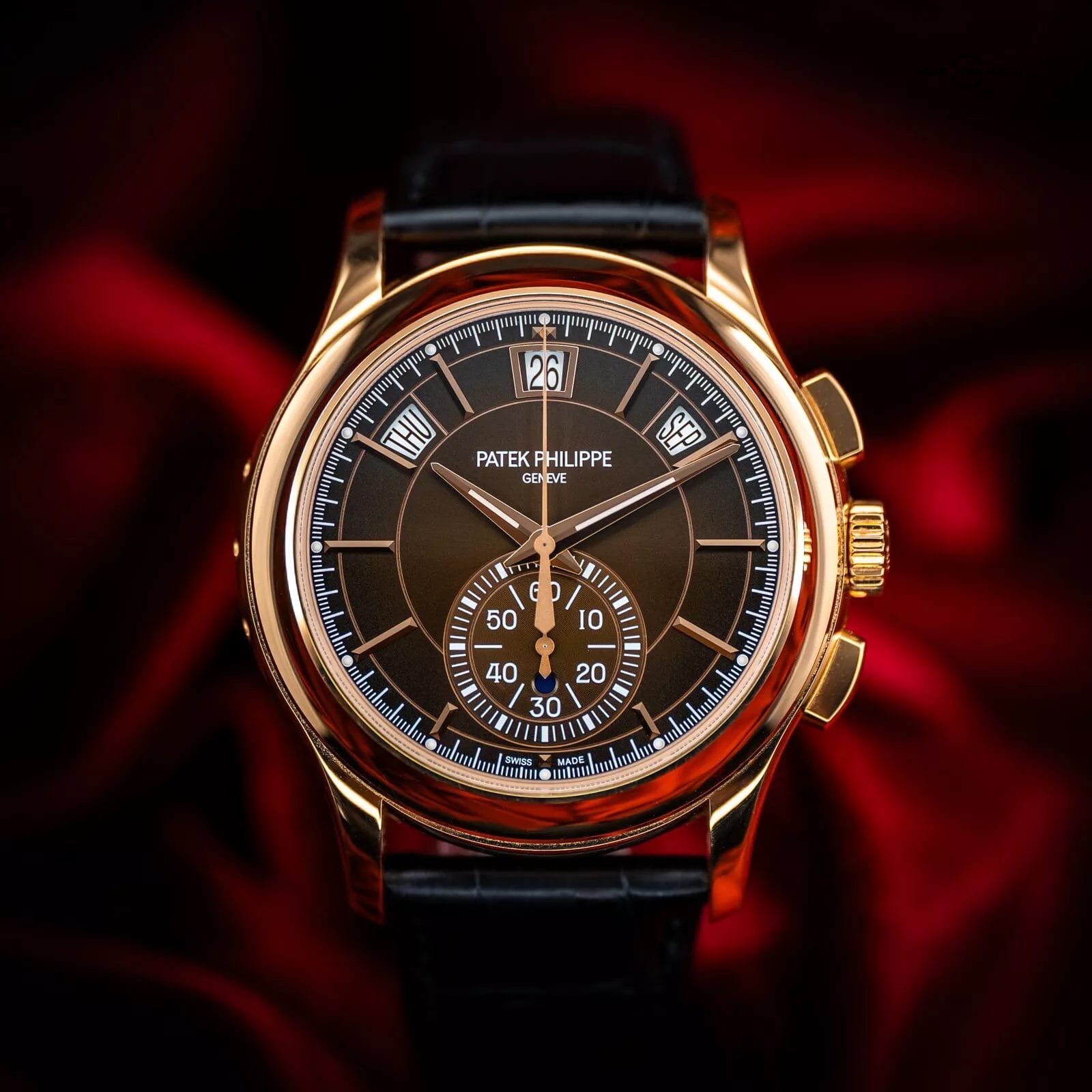 Patek Philippe 5905R 001 Annual Calendar Chronograph Rose Gold Box Papers MINT Value Your Watch