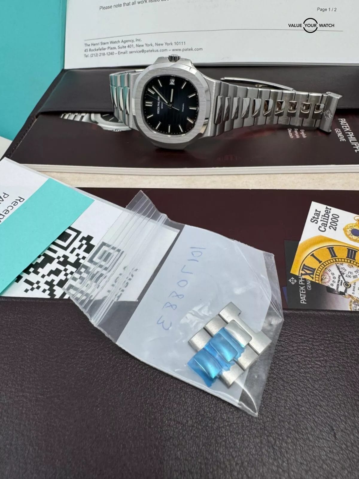 2024 PP Serviced “LED” Dial Tiffany&Co Stamp Blue Dial Nautilus Geneva Seal 315 - Image 8