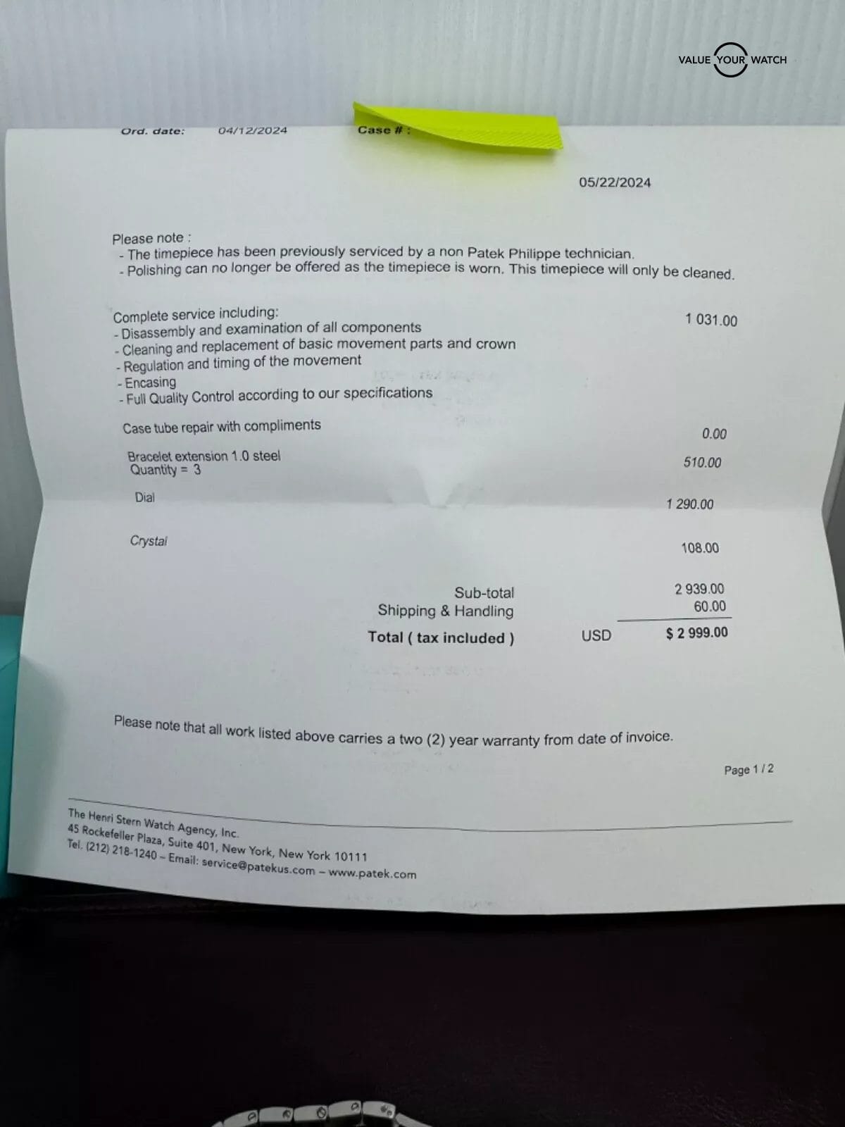 2024 PP Serviced “LED” Dial Tiffany&Co Stamp Blue Dial Nautilus Geneva Seal 315 - Image 9