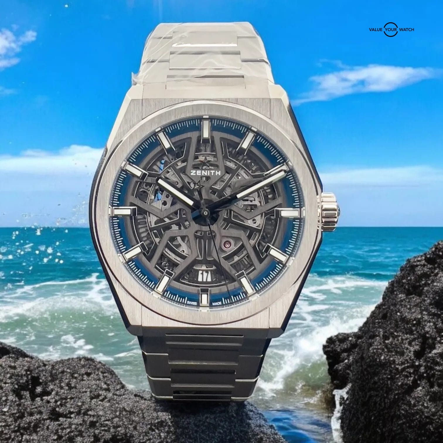 Zenith Defy Classic Titanium Skeleton Dial Men's Watch - 95.9000.670/78.M9000