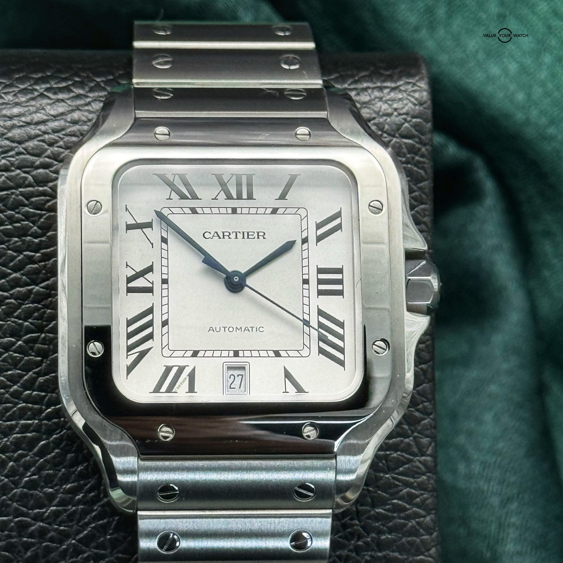 2022 Cartier Santos Large White Dail WSSA0018 Complete Set Box&Papers