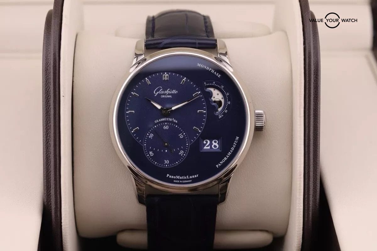 Glashutte PanoMaticLunar Automatic Blue Dial Men's Watch 1-90-02-46-32-01 - Image 3
